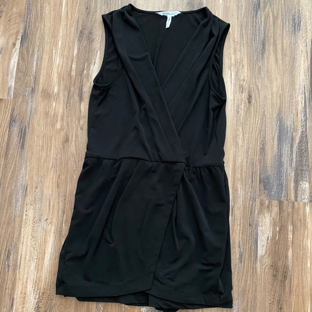 Short black dressy romper